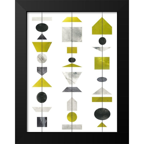 Geo Mobile III Black Modern Wood Framed Art Print by Vess, June Erica