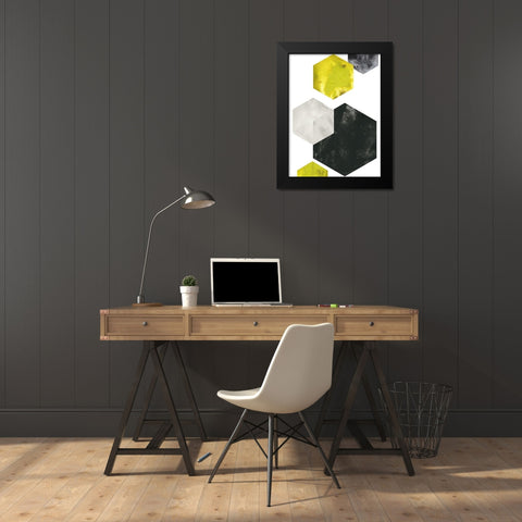 Geo Mobile IV Black Modern Wood Framed Art Print by Vess, June Erica