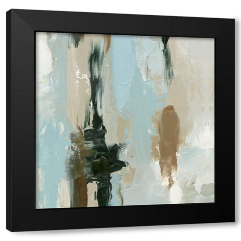 Neutral Landslide I Black Modern Wood Framed Art Print with Double Matting by Caroline, Emma