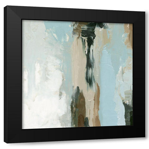 Neutral Landslide II Black Modern Wood Framed Art Print with Double Matting by Caroline, Emma