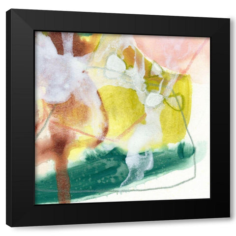Verdigris Spring I Black Modern Wood Framed Art Print by Vess, June Erica