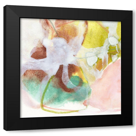 Verdigris Spring II Black Modern Wood Framed Art Print with Double Matting by Vess, June Erica