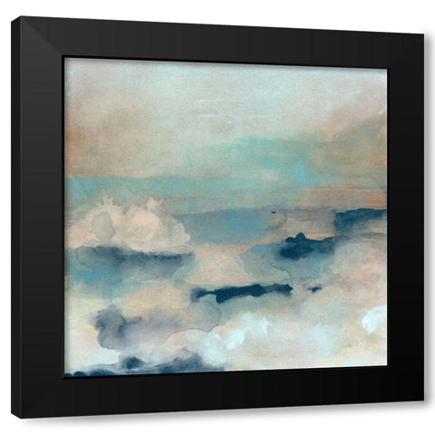 Shoreline Dusk I Black Modern Wood Framed Art Print by Vess, June Erica