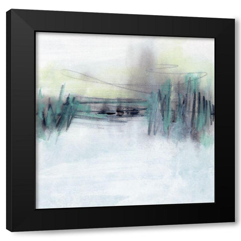 Treeline Borealis II Black Modern Wood Framed Art Print by Vess, June Erica