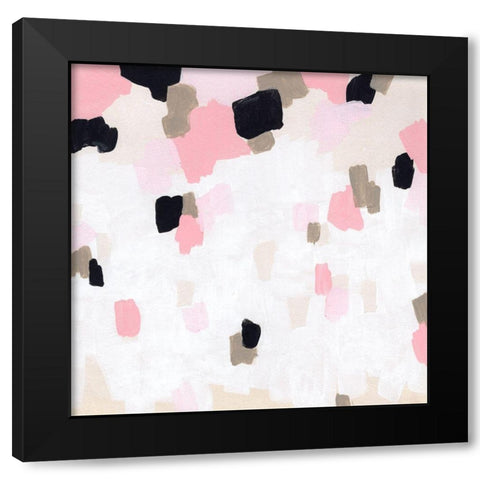 Pixel Pink II Black Modern Wood Framed Art Print with Double Matting by Vess, June Erica