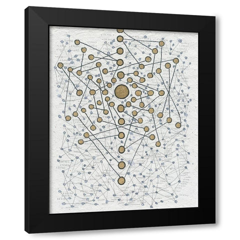 Chakra Web Black Modern Wood Framed Art Print with Double Matting by Arbel, Lori