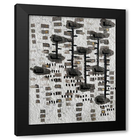 Celestial Ladder Black Modern Wood Framed Art Print by Arbel, Lori