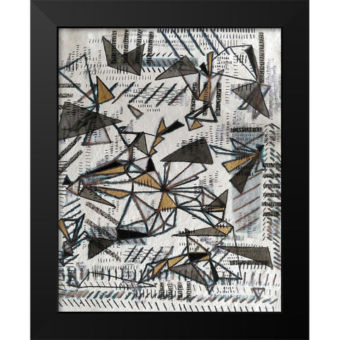 Fractures of Light Black Modern Wood Framed Art Print by Arbel, Lori