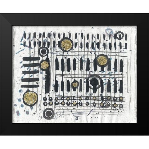 Notes and Keys Black Modern Wood Framed Art Print by Arbel, Lori