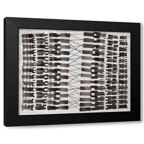 Synapses Black Modern Wood Framed Art Print by Arbel, Lori