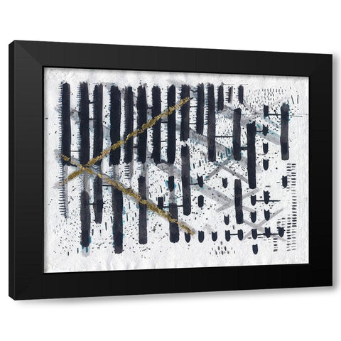Golden Angle Black Modern Wood Framed Art Print by Arbel, Lori