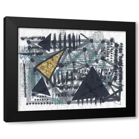 Golden Triangle Black Modern Wood Framed Art Print by Arbel, Lori