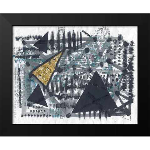 Golden Triangle Black Modern Wood Framed Art Print by Arbel, Lori