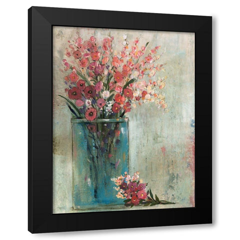 Blue Jar II Black Modern Wood Framed Art Print by OToole, Tim