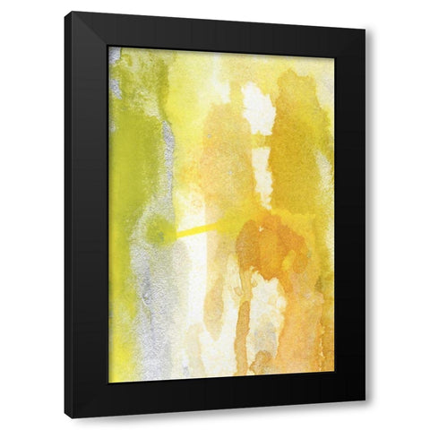 Golden Reflections I Black Modern Wood Framed Art Print with Double Matting by Combs, Joyce