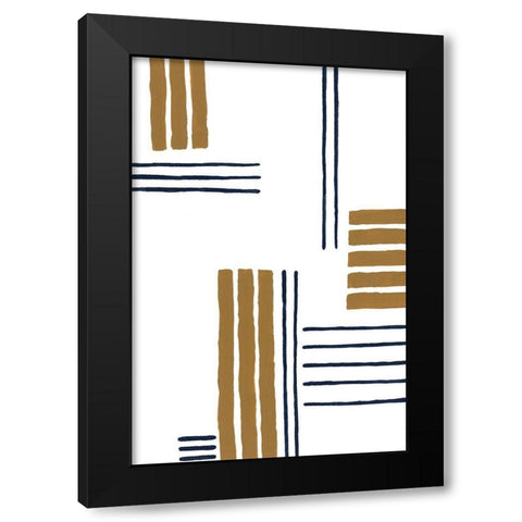 Underscore I Black Modern Wood Framed Art Print by Moore, Regina