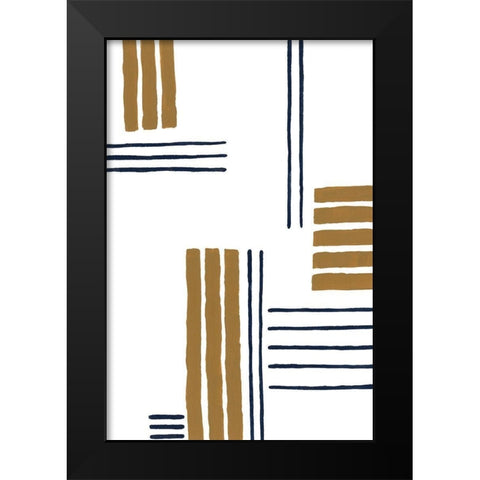 Underscore I Black Modern Wood Framed Art Print by Moore, Regina