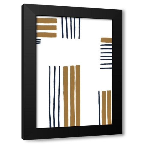 Underscore III Black Modern Wood Framed Art Print with Double Matting by Moore, Regina