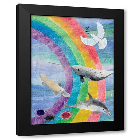 Noahs Ark II Black Modern Wood Framed Art Print by Ludwig, Alicia