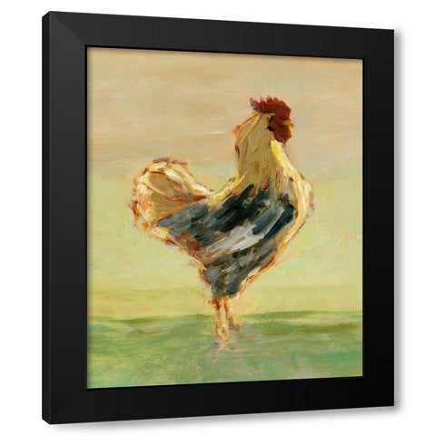 Sunlit Rooster I Black Modern Wood Framed Art Print by Harper, Ethan