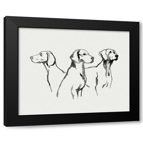 Watercolor Pup I Black Modern Wood Framed Art Print by Popp, Grace