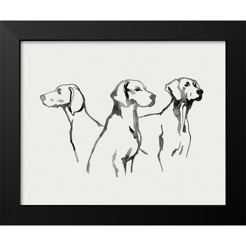 Watercolor Pup I Black Modern Wood Framed Art Print by Popp, Grace