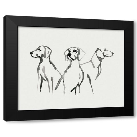 Watercolor Pup II Black Modern Wood Framed Art Print by Popp, Grace