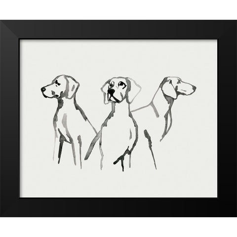 Watercolor Pup II Black Modern Wood Framed Art Print by Popp, Grace