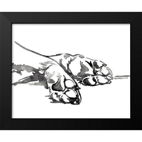 Linear Paws I Black Modern Wood Framed Art Print by Parker, Jennifer Paxton