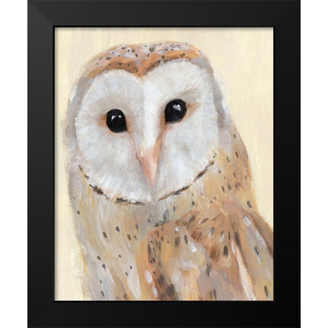 Common Barn Owl I Black Modern Wood Framed Art Print by Warren, Annie