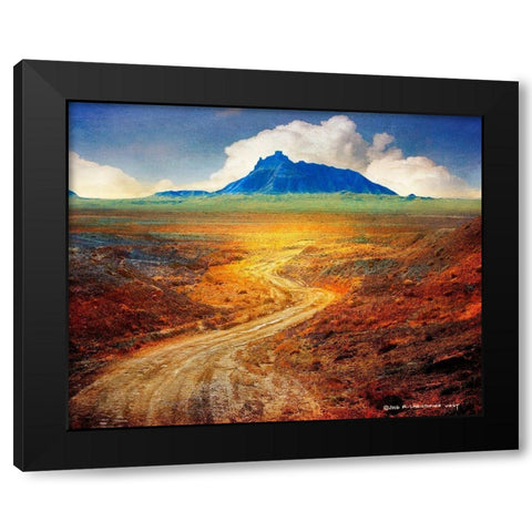 Golden Road II Black Modern Wood Framed Art Print with Double Matting by Vest, Chris