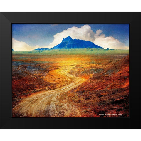 Golden Road II Black Modern Wood Framed Art Print by Vest, Chris