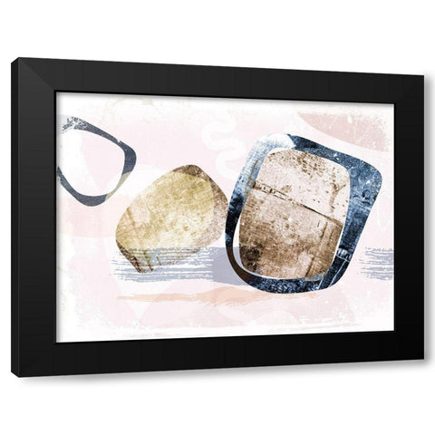 Stone Gem I Black Modern Wood Framed Art Print with Double Matting by Naskrent, Delores