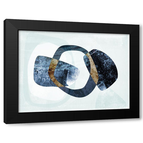 Stone Gem II Black Modern Wood Framed Art Print by Naskrent, Delores