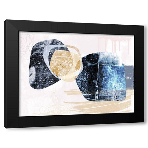 Stone Gem III Black Modern Wood Framed Art Print with Double Matting by Naskrent, Delores