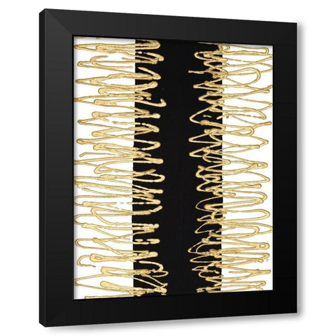 Gilded Amulet I Black Modern Wood Framed Art Print with Double Matting by Stramel, Renee W.
