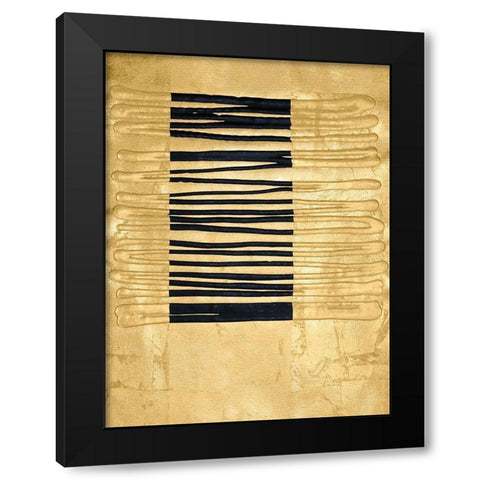 Gilded Amulet IV Black Modern Wood Framed Art Print with Double Matting by Stramel, Renee W.
