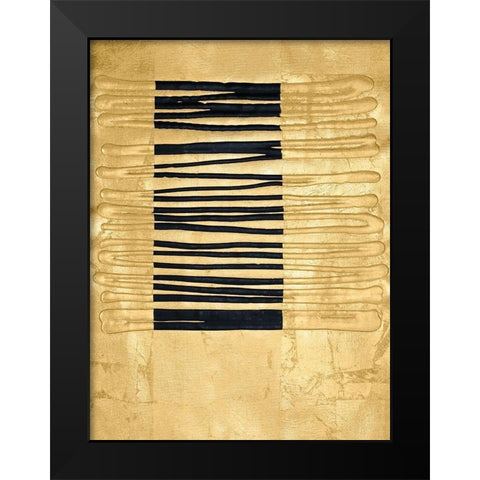 Gilded Amulet IV Black Modern Wood Framed Art Print by Stramel, Renee W.