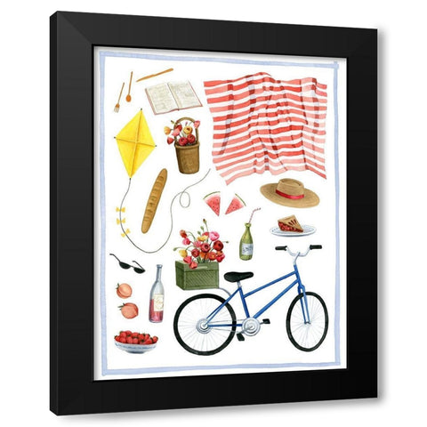 Park Picnic II Black Modern Wood Framed Art Print with Double Matting by Popp, Grace