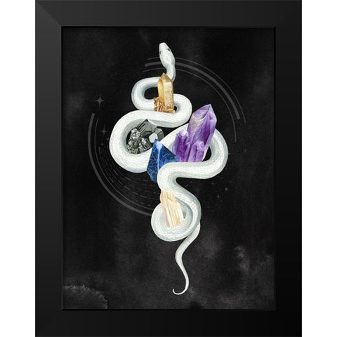 Crystalline Serpent II Black Modern Wood Framed Art Print by Popp, Grace