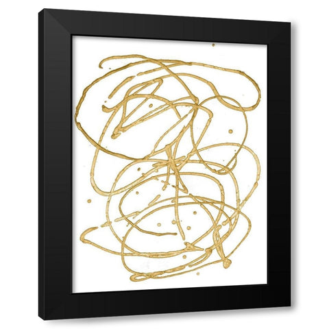 Gold Combo V Black Modern Wood Framed Art Print with Double Matting by Stramel, Renee W.