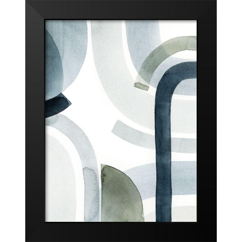 Cool Swoops II Black Modern Wood Framed Art Print by Popp, Grace