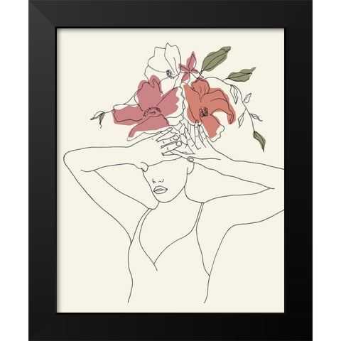 Blooming I Black Modern Wood Framed Art Print by Wang, Melissa