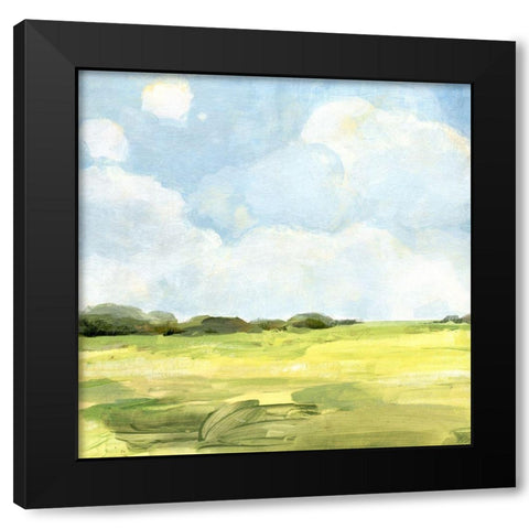 Open Fields II Black Modern Wood Framed Art Print by Warren, Annie