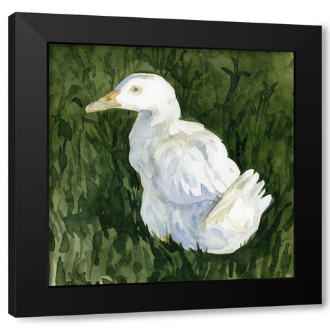 Lone Duck II Black Modern Wood Framed Art Print by Caroline, Emma