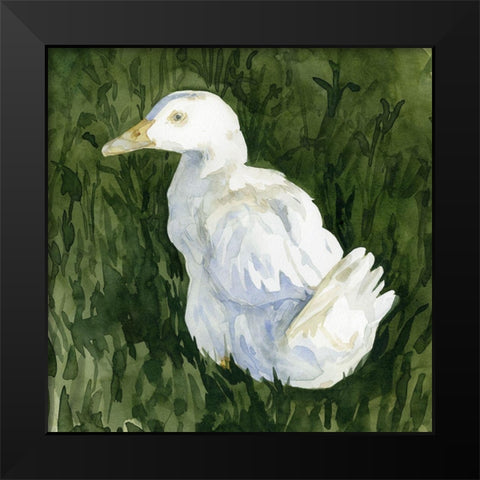 Lone Duck II Black Modern Wood Framed Art Print by Caroline, Emma
