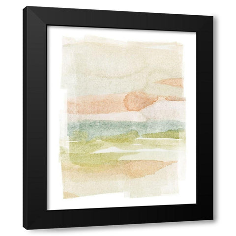 Soft Stack I Black Modern Wood Framed Art Print with Double Matting by Caroline, Emma