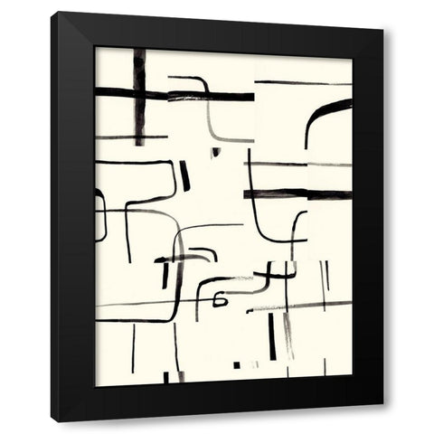 Interface I Black Modern Wood Framed Art Print by Barnes, Victoria