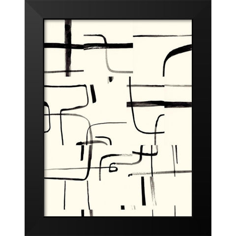 Interface I Black Modern Wood Framed Art Print by Barnes, Victoria