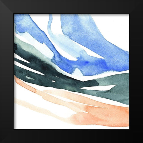 Watercolor Ribbon II Black Modern Wood Framed Art Print by Caroline, Emma